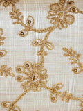 Tulle Sequines Embroidered Faux Silk Clutch
