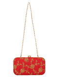 Tulle Sequines Embroidered Faux Silk Clutch