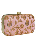 Tulle Sequines Embroidered Faux Silk Clutch