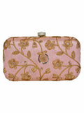 Tulle Sequines Embroidered Faux Silk Clutch