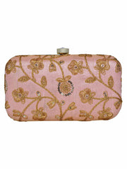 Tulle Sequines Embroidered Faux Silk Clutch