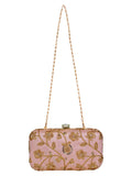 Tulle Sequines Embroidered Faux Silk Clutch
