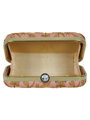 Tulle Sequines Embroidered Faux Silk Clutch