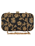 Tulle Sequines Embroidered Faux Silk Clutch