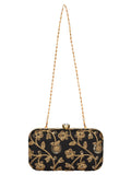 Tulle Sequines Embroidered Faux Silk Clutch