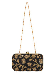 Tulle Sequines Embroidered Faux Silk Clutch