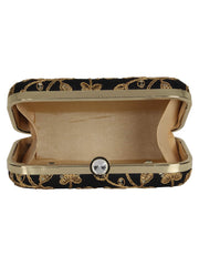 Tulle Sequines Embroidered Faux Silk Clutch