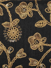 Tulle Sequines Embroidered Faux Silk Clutch