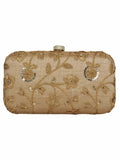 Tulle Sequines Embroidered Faux Silk Clutch
