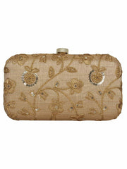 Tulle Sequines Embroidered Faux Silk Clutch