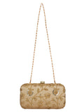 Tulle Sequines Embroidered Faux Silk Clutch