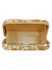 Tulle Embroidered Faux Silk Clutch