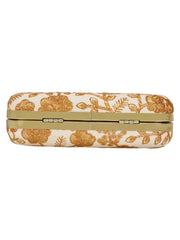 Tulle Embroidered Faux Silk Clutch