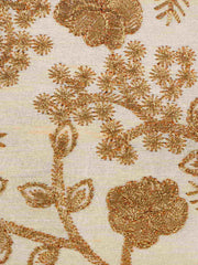 Tulle Embroidered Faux Silk Clutch