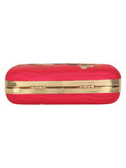 Vista Embroidered Faux Silk Box Clutch