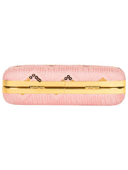 Web Sequines Embroidered Faux Silk Clutch