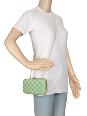 Web Sequines Embroidered Faux Silk Clutch