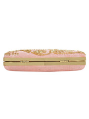 Adorn Embellished Faux Silk Clutch