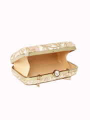 Tulle Sequines Embroidered Faux Silk Clutch