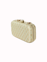 Tulle Floral Textured Faux Silk Clutch