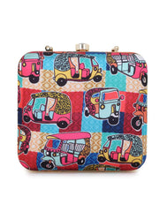 Vista Printed Polyester Clutch