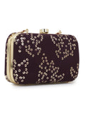 Tulle Embellished Embellished Faux Silk Clutch