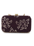 Tulle Embellished Embellished Faux Silk Clutch