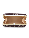Tulle Embellished Embellished Faux Silk Clutch