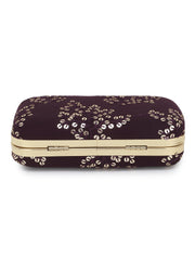 Tulle Embellished Embellished Faux Silk Clutch