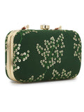 Tulle Embellished Embellished Faux Silk Clutch