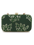 Tulle Embellished Embellished Faux Silk Clutch