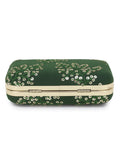 Tulle Embellished Embellished Faux Silk Clutch