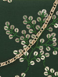Tulle Embellished Embellished Faux Silk Clutch