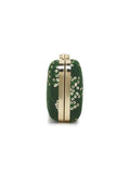 Tulle Embellished Embellished Faux Silk Clutch