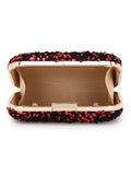 Quill Velvet Sequined Box Clutch