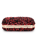 Quill Velvet Sequined Box Clutch
