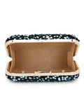 Quill Velvet Sequined Box Clutch