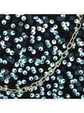 Quill Velvet Sequined Box Clutch