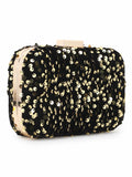 Quill Velvet Sequined Box Clutch