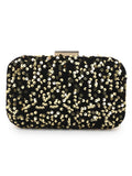 Quill Velvet Sequined Box Clutch