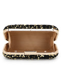 Quill Velvet Sequined Box Clutch