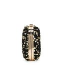 Quill Velvet Sequined Box Clutch