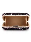 Quill Velvet Sequined Box Clutch