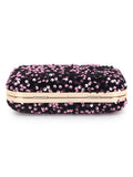 Quill Velvet Sequined Box Clutch