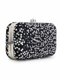Quill Velvet Sequined Box Clutch