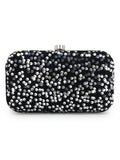Quill Velvet Sequined Box Clutch