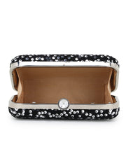 Quill Velvet Sequined Box Clutch