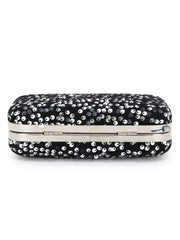 Quill Velvet Sequined Box Clutch