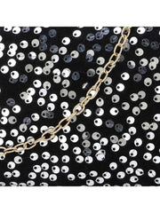 Quill Velvet Sequined Box Clutch