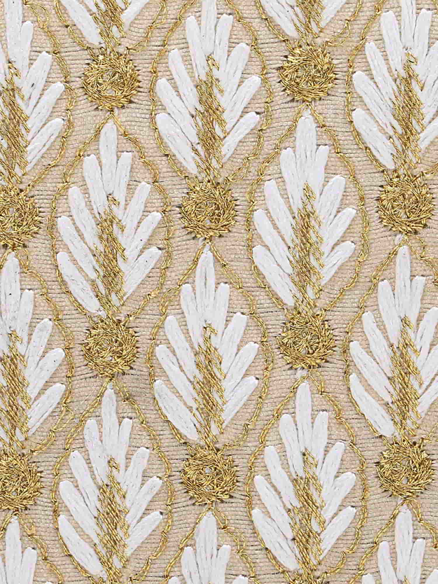 Vista Faux Silk Zari Embroidered Square Clutch